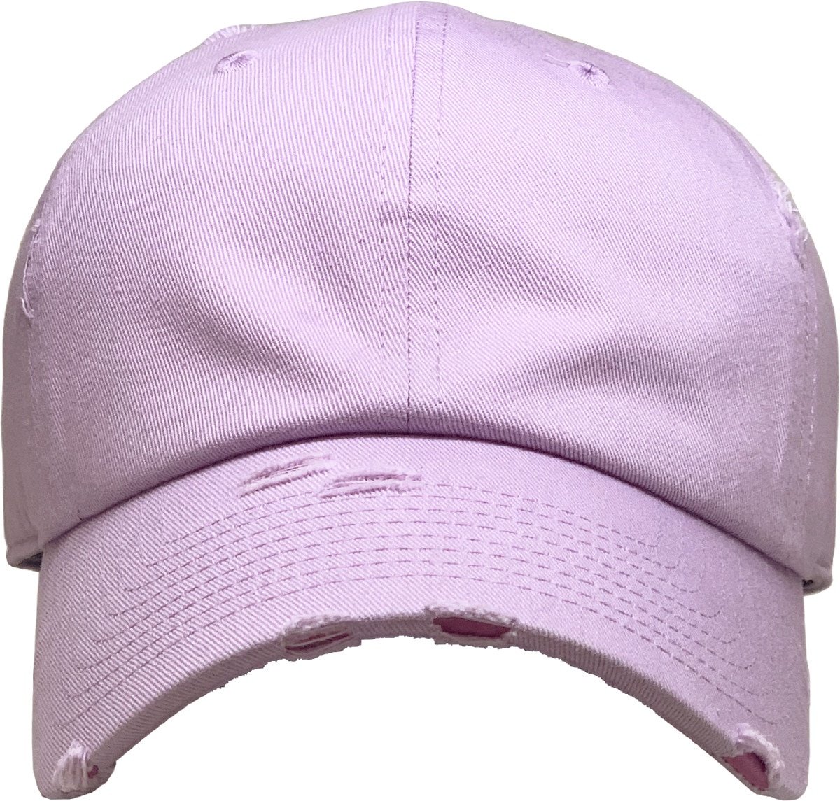 Lavender Distressed Vintage Baseball Cap Front View